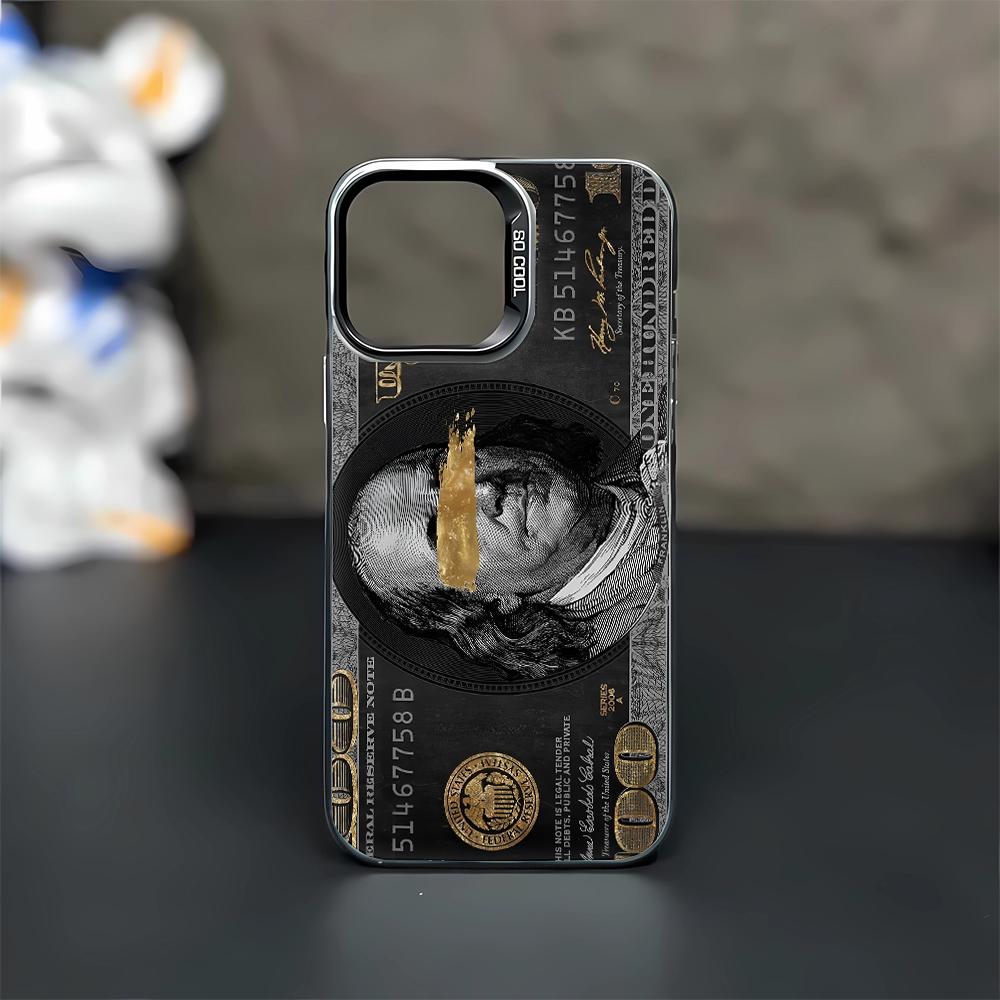 100 Dollar Bill Franklin Money Pattern Design Protective Cover for iPhone 17 16 15 14 13 12 11 16E Series Pro Max Plus