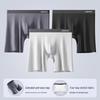 LANGSHA Men's Silk Blend Anti-Chafe Sports Boxer Briefs (3-Pack)