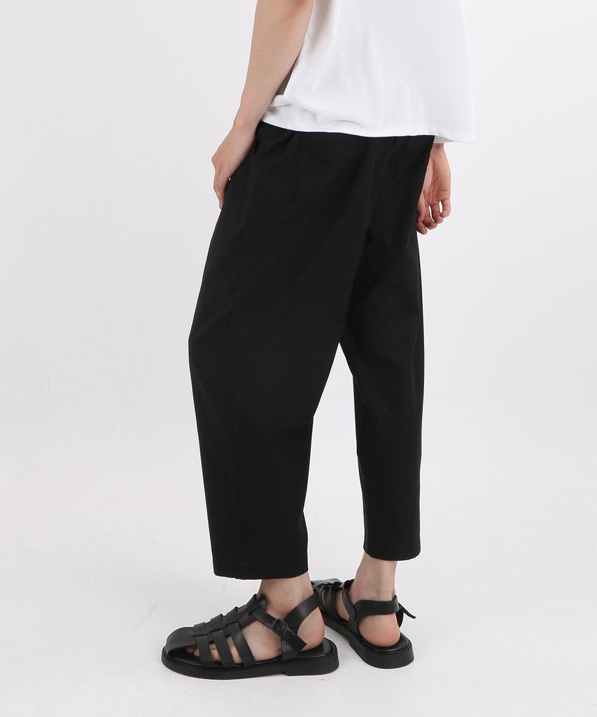 UNLC Linen Semi-Wide Crop Pants 3Col