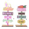 Natural Wood Easters Decoration Bookshelf Display Ornament Easters Charm Decors Suitable for Living Room Dining Table