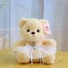 New bear doll eight-inch grab machine doll cute hug bear doll wearing skirt teddy bear plush toy gift