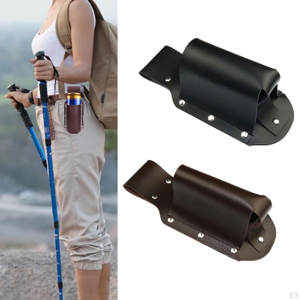 PU Leather Beer Holster Can Holder Gear Bottle for Men Drink Black