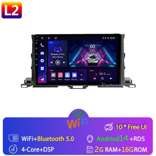 

Android 13 автомобильный радиоприемник для Toyota Highlander Kluger 2014 2015 2016 2017 2018 2019 мультимедийный проигрыватель 2Din Carplay стерео головное устройство