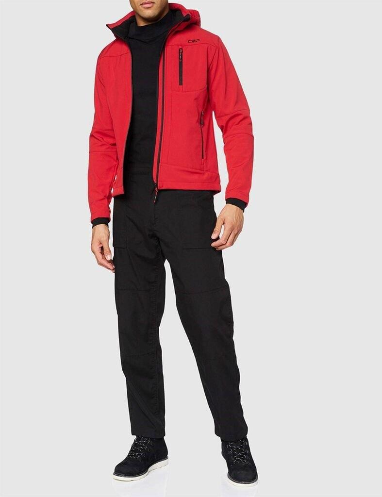 Куртка CMP мужская софтшелл с отстегивающимся капюшоном (3A01787N) ferrari/nero