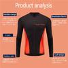 Wisdom Leaves Long Sleeve Cycling Jersey Set with 3D and Reflective Men's Pads, Breathable, Sweat-Wicking, Material, Black1-S