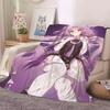 Anime Honkai Star Rail Kafka Flannel Blanket Cute Cartoon Printed Warm Soft Blankets Home Bedding Decor Winter Blankets