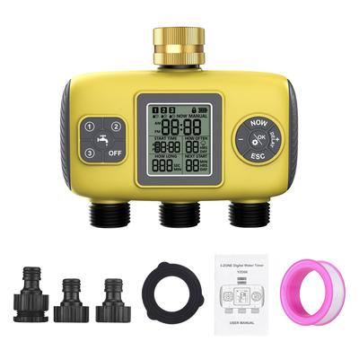 Bewässerungsuhr Bewässerungssystem mit 3 Ausgängen für Garten Programmierbare automatische Zeitschaltventile