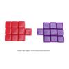20PCS 16mm Blank Dice Set Plastic Multicolor DIY Cubes Six Sided Dices with Storage Bag for Board Games Red Purple