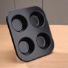 4 Holes Non-Stick Cupcake Baking Tray Carbon Steel Muffin Pan Cake Mould Egg Tart Baking Mold Round Biscuit Pan Kitchen Bakeware