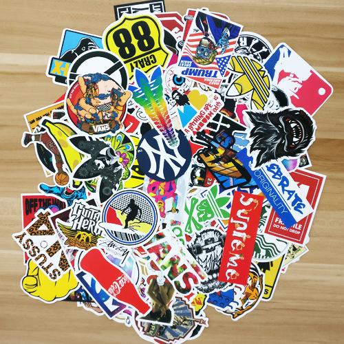100 Pieces of Non-repeat Decorative Graffiti Stickers for Computer Car Motorcycle Skateboard Stickers