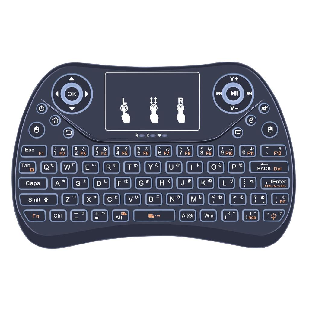 Ewin Mini Keyboard with Bluetooth 4.0, Touchpad, Japanese Layout, Portable, Ultra-Small, Multi-Function Buttons, and USB Receiver