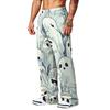 Men's Wide Leg Printed Jogger Pants with Pockets for Casual and Athletic Wear
