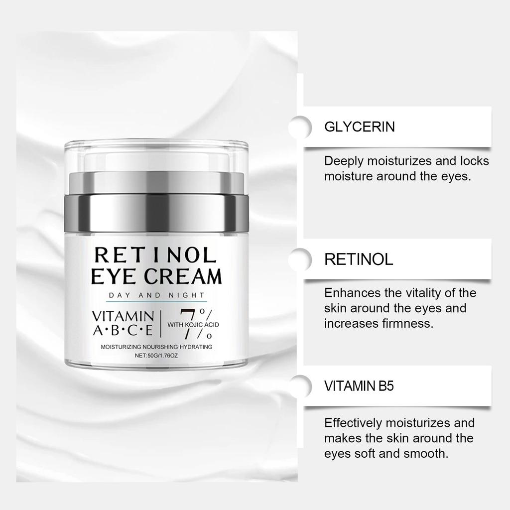 Retinol Eye Cream for Under Eye Care, Gentle Nourishing Hydrating Smoothing Fine Lines, Daily Eye Area Treatment, Firming Anti-Aging