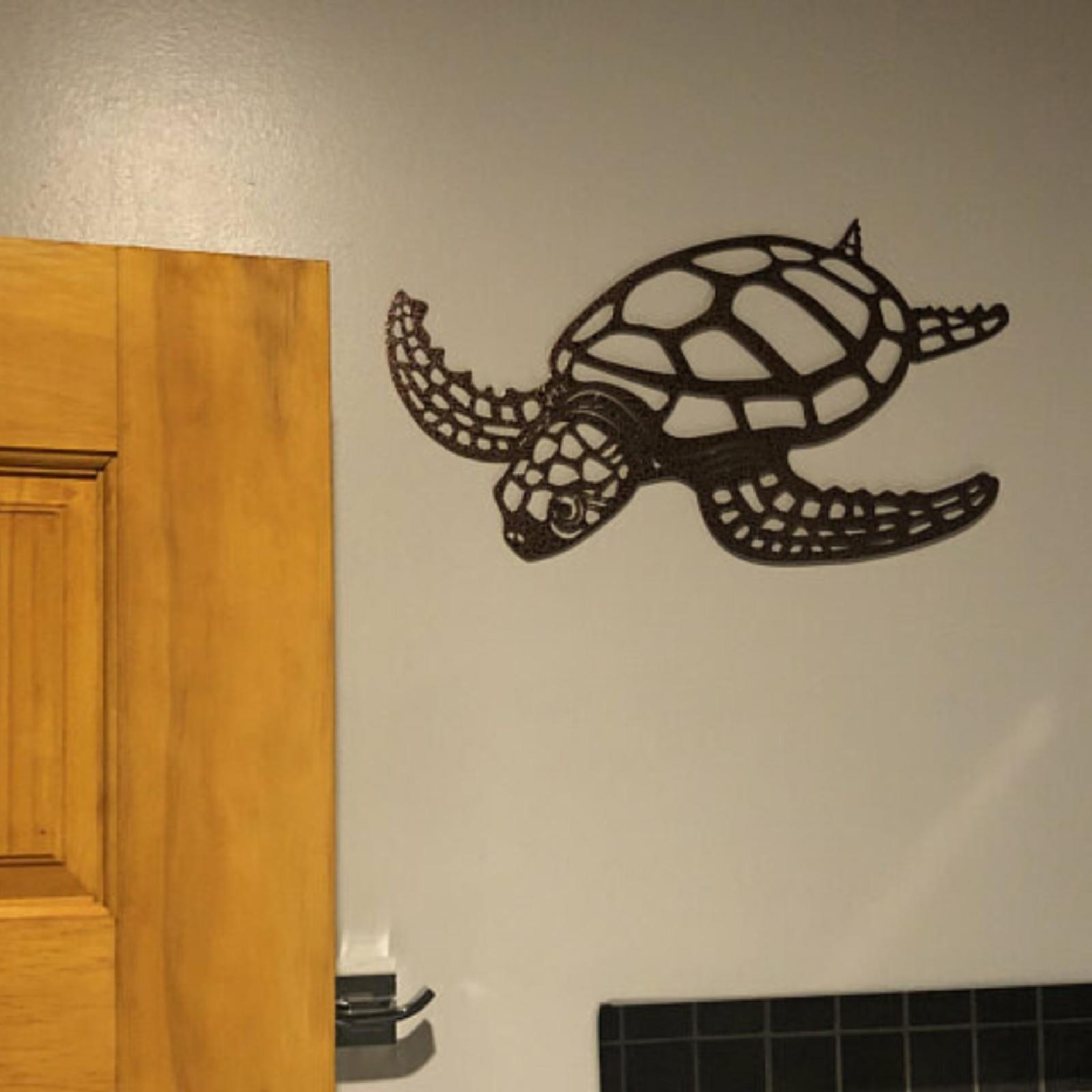 

Морская черепаха орнамент животное скульптура многофункциональный современный настенный утюг для ванной комнаты офиса 30x28cm