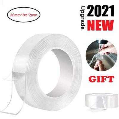 Rollă de bandă nano bandă dublu adezivă 30 mm * 3 m * 2 mm bandă nano lavabilă fără urme Stick Grip Gel