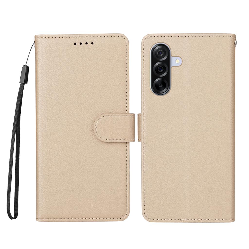 For Samsung Galaxy A36 5G Case RFID Blocking 3 Card Slots PU Leather Phone Cover with Wrist Strap