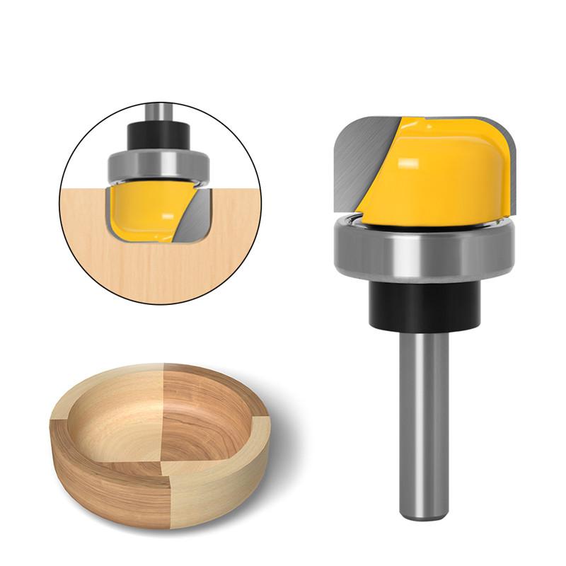 1-1/8" Diameter Bowl & Tray Router Bit - 8mm 6mm 1/4inch Shank