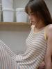 Elssibeui Stripe Sleeveless Knit Dress_Skyblue
