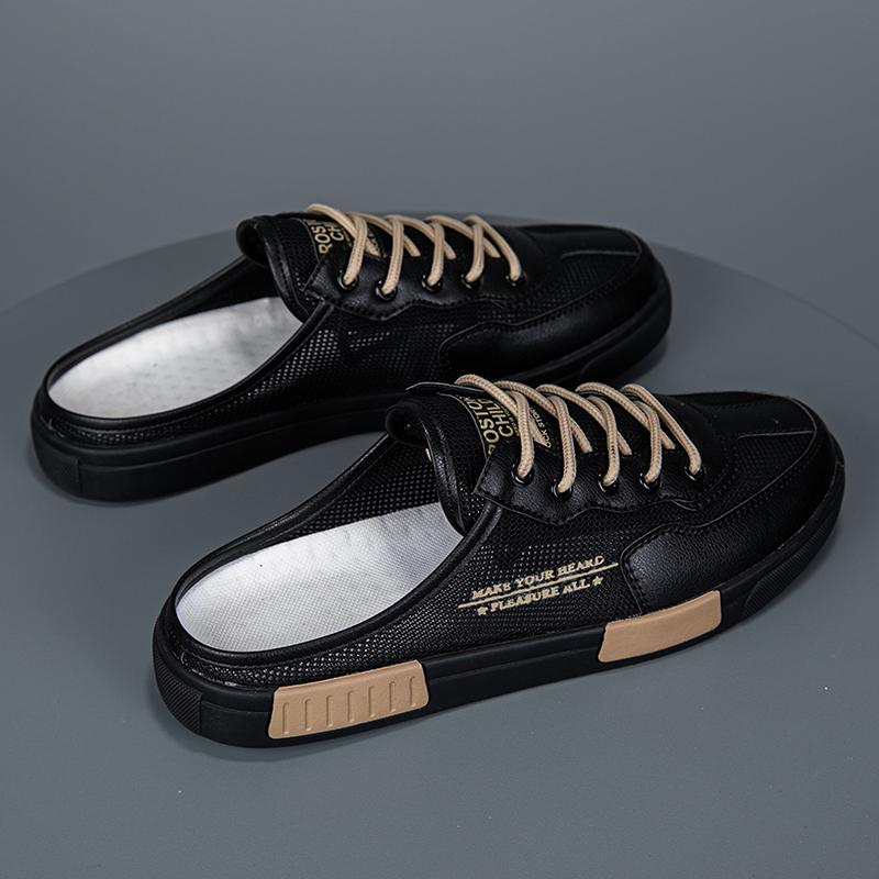 

Мужские летние офисные шлепанцы с открытым носком, спортивные и пляжные сандалии больших размеров 39