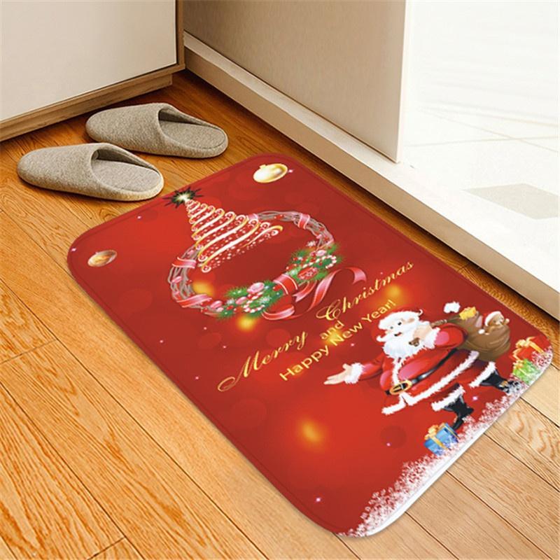 Christmas Non Slip Entrance Door Bathroom Mat Indoor Carpet Doormat Decor Carpet