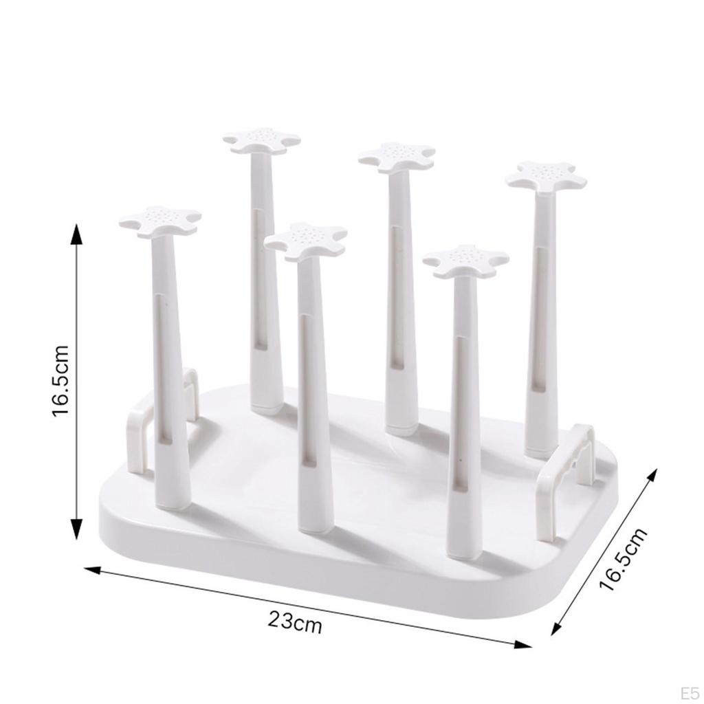 Bottle Rack Coffee Mug Water Cup Double Handles Multipurpose Drainer Stand for