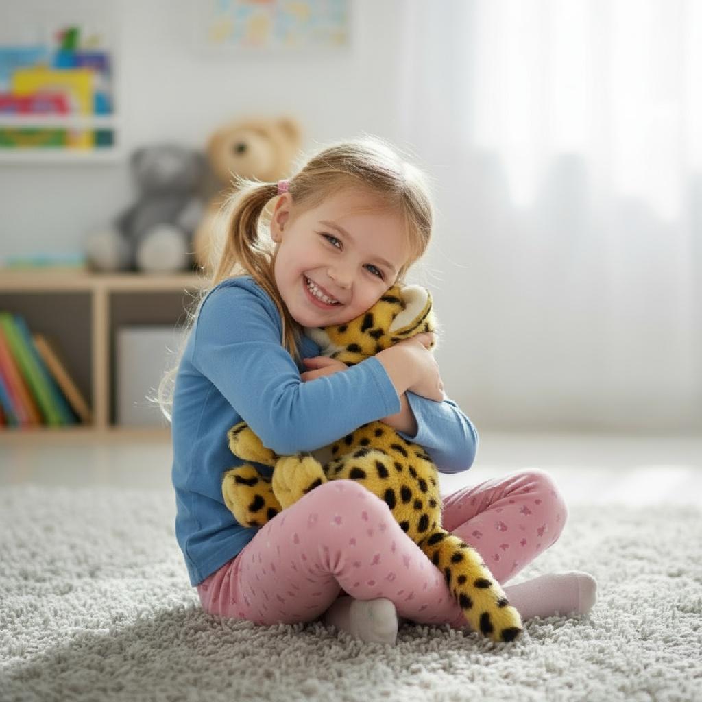 Lifelike Simulation Leopard Plush Toy Soft Hug Doll Children's Birthday Gift Girl Boy Comfort Toy Home Decor Safety Certified