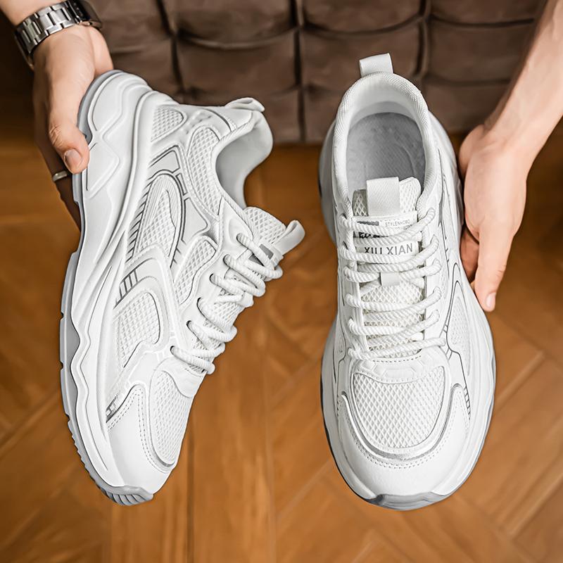 Neue Mode Herren Vier Jahreszeiten Bequeme Dicke Sohle Schuhe Studenten Jungen Trendige Weiche Sohle Atmungsaktive Lässige Lauf-Sneaker