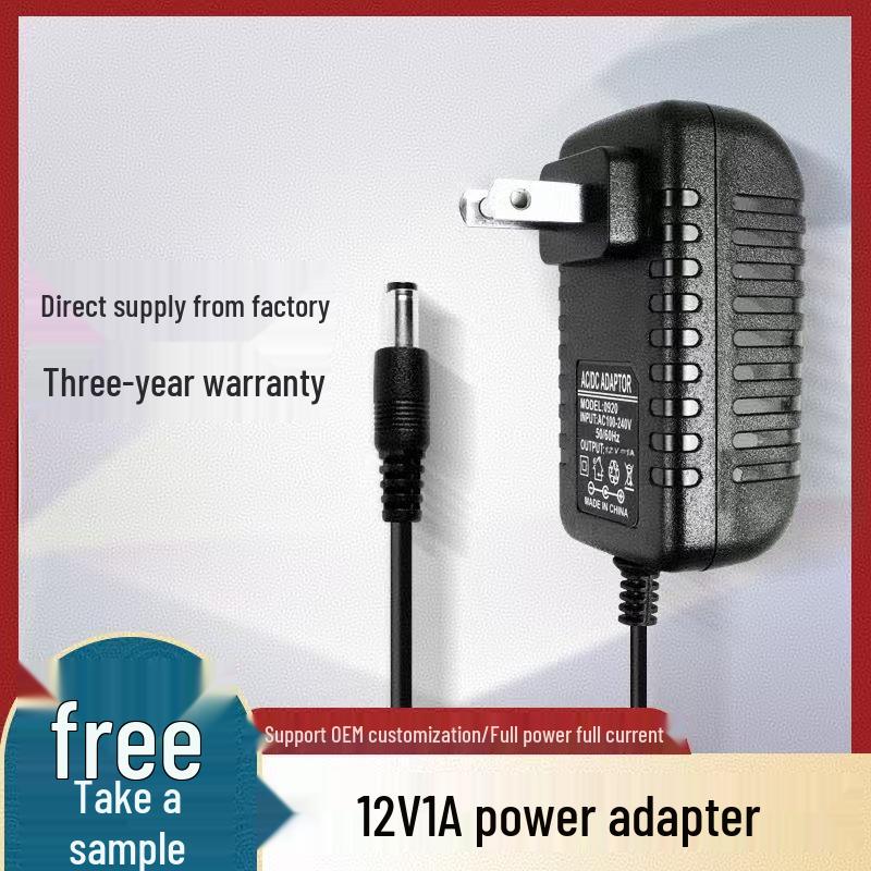 12V 1A Power Adapter for LED Strips, Clocks, Routers, Security Cameras, and Modems