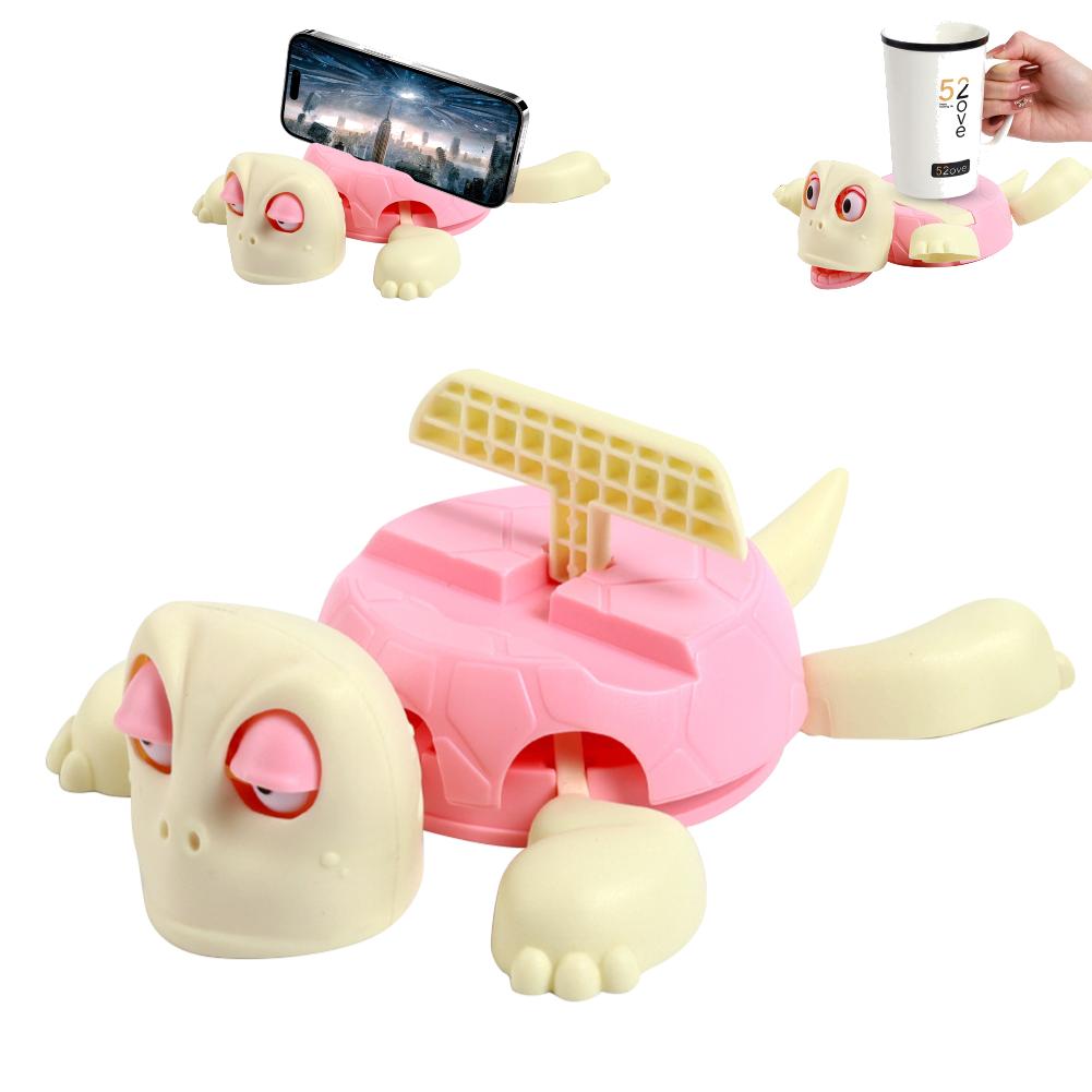 Funny Turtle Coaster with Phone Holder Creative Panicked Turtle Cup Pad HomeTableware Decorative 3D Printed Ornament Cup Mat