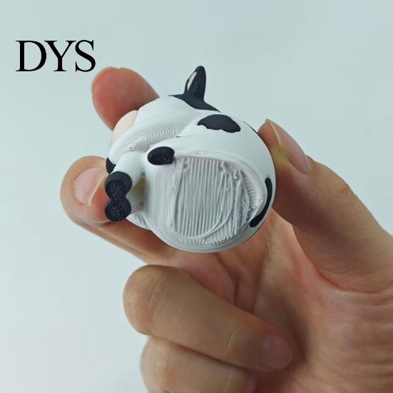 3D Printed Cow Toy Dairy Figurine, Cartoon Cattle Statue for Desk Decor, Figurine Mini Sculpture Home Office, Gift Animal Lovers Accessory