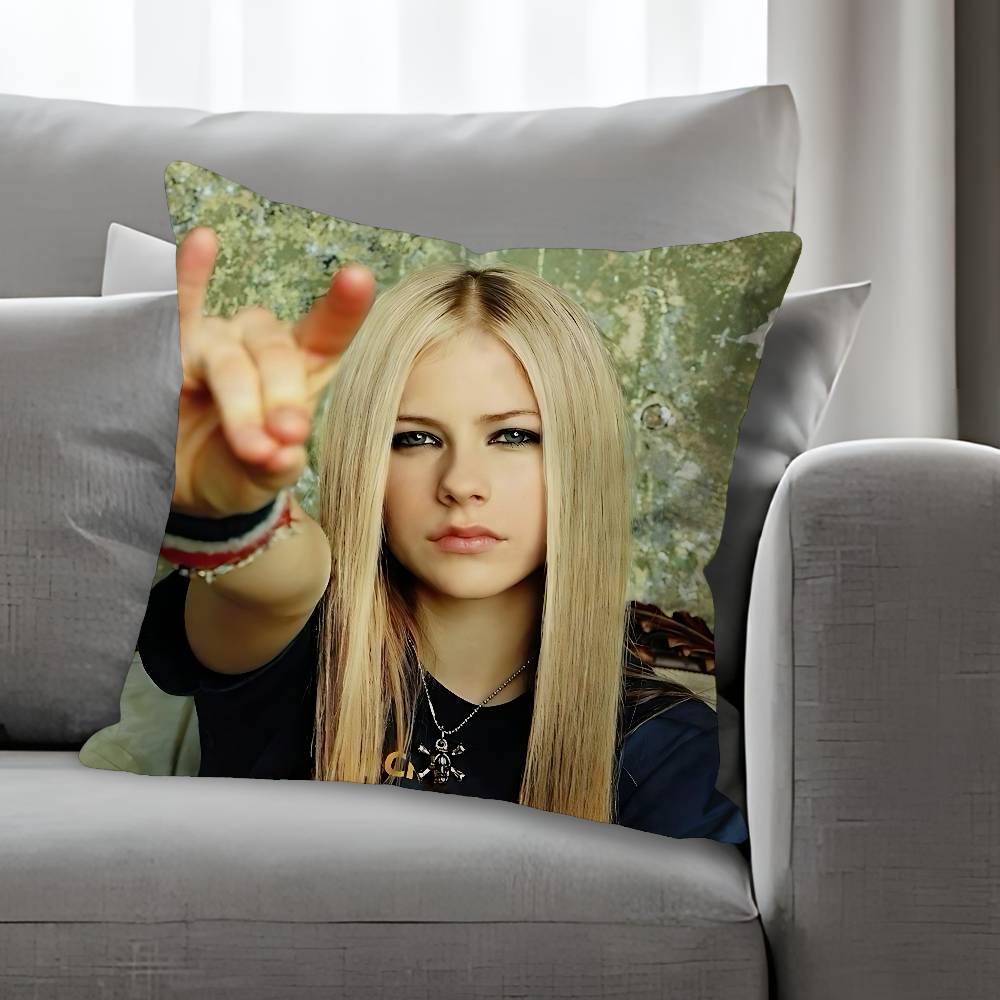 

AAvril Punk Music LLavigneS Various Sizes Square Pillow Case For Car Home Bedchamber Decor Custom Valentine gift 30x30 cm