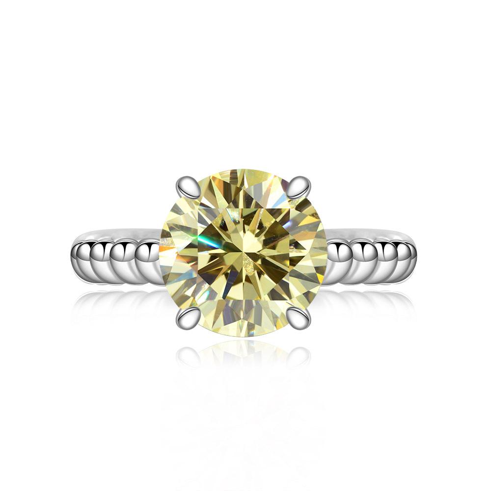 Tancise Jewelry 6.5 Carat Powder Zircon 10*10 Ring  Jewelry