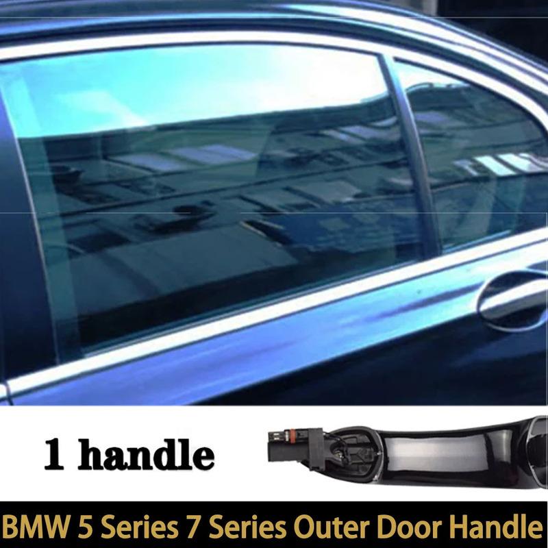 Nuovo Set Maniglie Porta Esterne Nere con Comfort Access per BMW Serie 5 7 F07 F10 F11 F06 F12 F13 F01 F02
