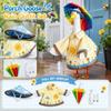 Kinder-Regenbekleidungsset mit Sonnenblumen- und Sonnenaufdruck Enthält Regenmütze Regenschirm und Sicherheitsnadeln Wasserdichter Leichter Poncho für Kinder