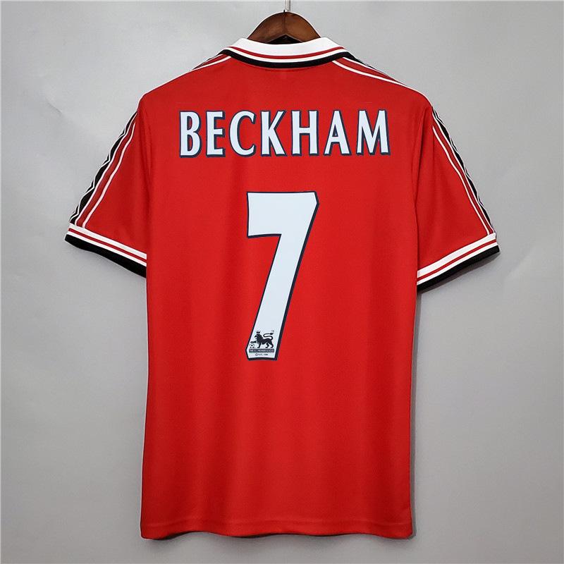 Retro jersey: 9899 Man L, home match, Beckham, Cantona, Rouni Giggs, 0809 Cristiano Ronaldo, jersey number S