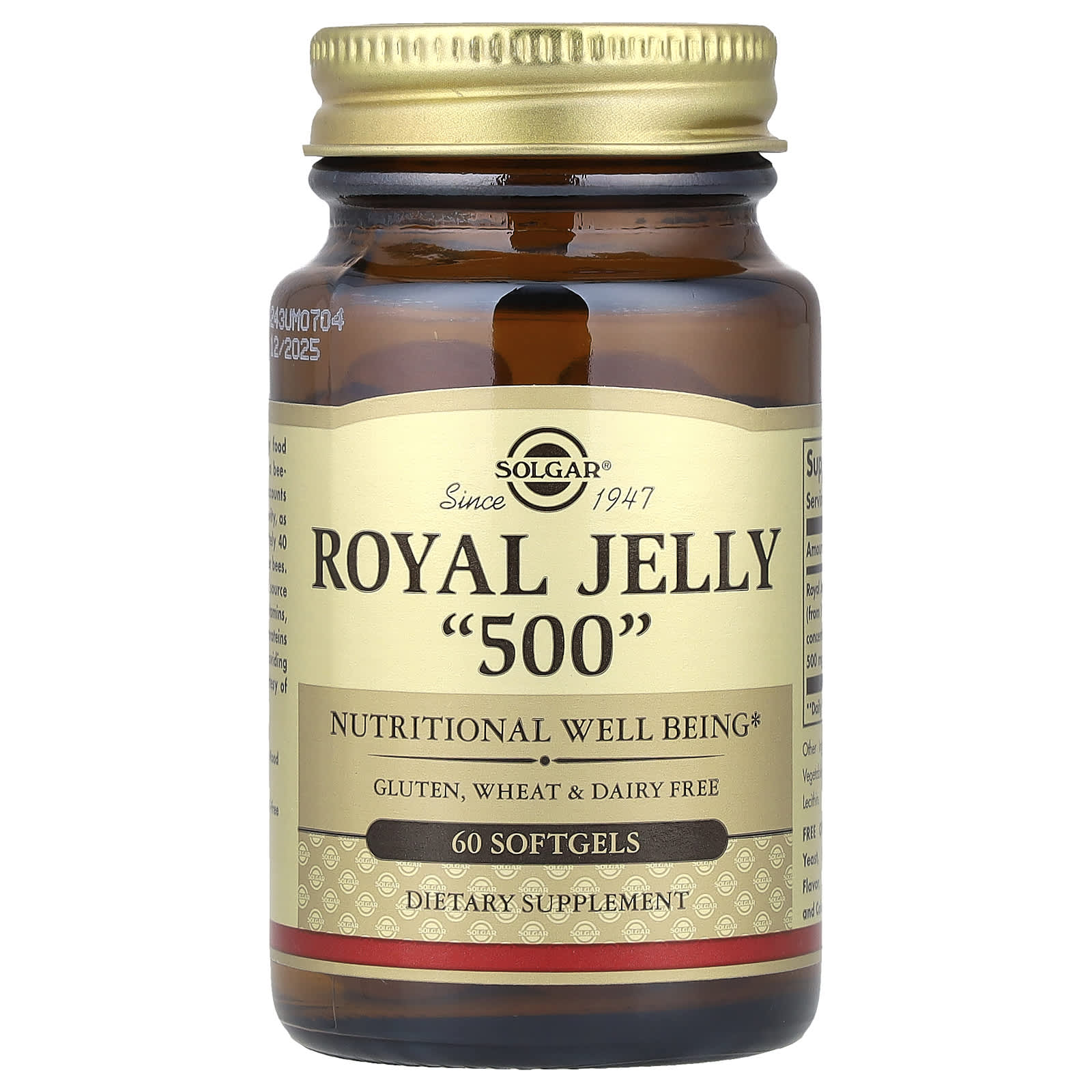 

Royal Jelly 500 , 60 softgels (500 mg per softgel)