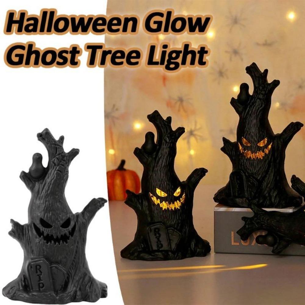 Halloween Ghost Tree LED Glow Ghost Lights hand-held cute ghost pendant Lamp Horrific Atmosphere Decoration Party Supplies