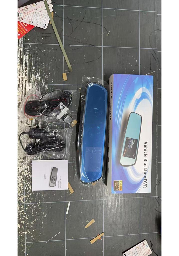 Dual Camera Rearview Mirror Dash Cam with Reversing Image and DVR for Front and Rear Recording