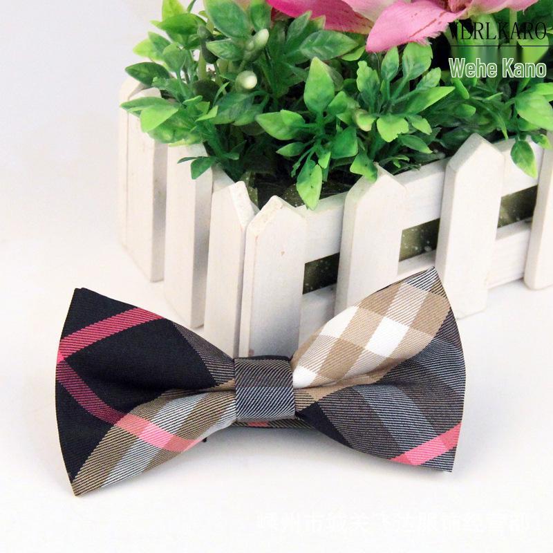 Wielokolorowa żakardowa w 100% bawełniana muszka biznesowa i casualowa