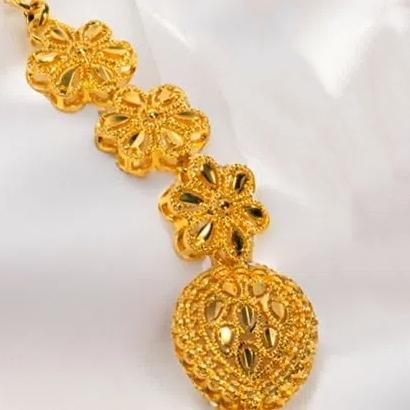 Gifts Gold Color Necklace Earring Set 24K Gold African Bridal Jewelry Sets  Women