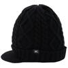 Mizuno Simpleis Knit Cap with Size F Peak, C2JWCZ51, Men's, Black, (56-60cm)