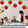 10Pieces Bright Apples Shape Honeycomb Hanging Ornament Tear Resistant Paper Craft For School Office Party Seasonal Decorations