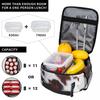 Brown White Cowhide Pattern Insulated Lunch Bag for Kids School Cooler Thermal Food Box Tote Portable Lunch Boxes Container