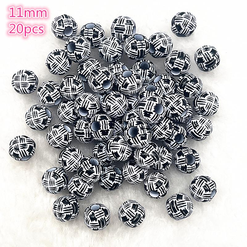 10-20Pcs Sport Rugby Tennis Basketball Football Volleyball Beads Spacer Acrylic Beads For Jewelry Making DIY Bracelet Necklace