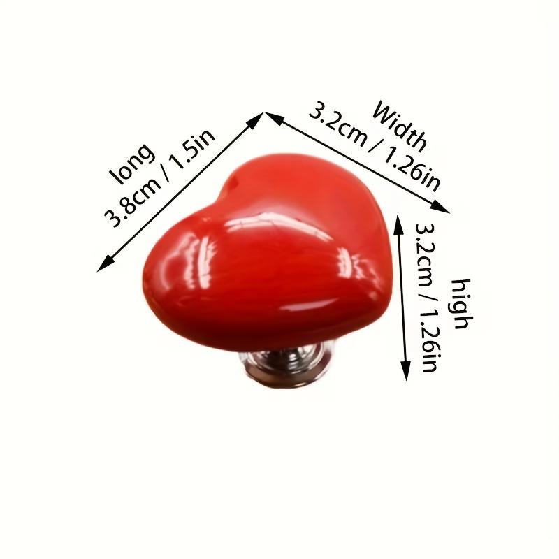 4Pcs Toilet Press Button Topper,Love Heart Shaped Toilet Tank Flusher Top Push Button for Women Long Nail Bathroom Accessories