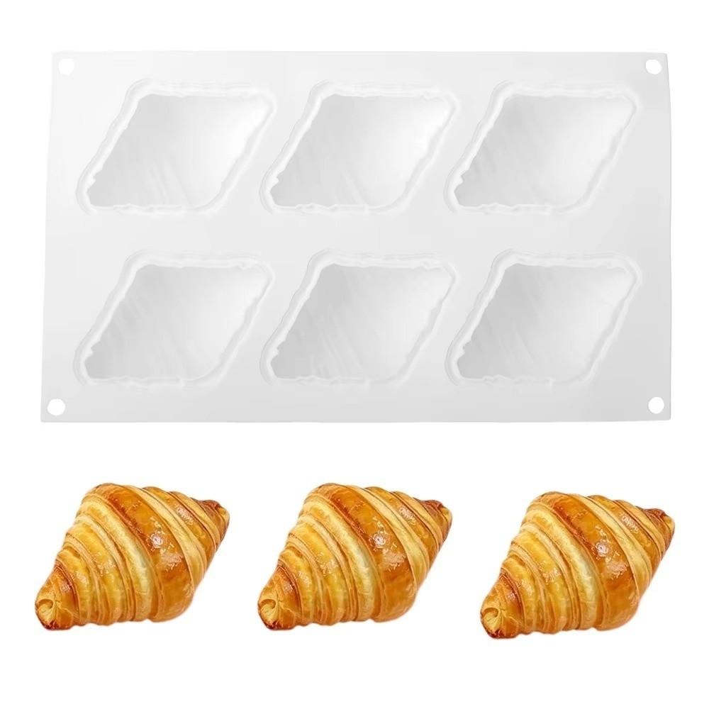 Non-Stick Croissant Mold 6-Cavity Baking Molds New Dessert Mold Kitchen Bakeware