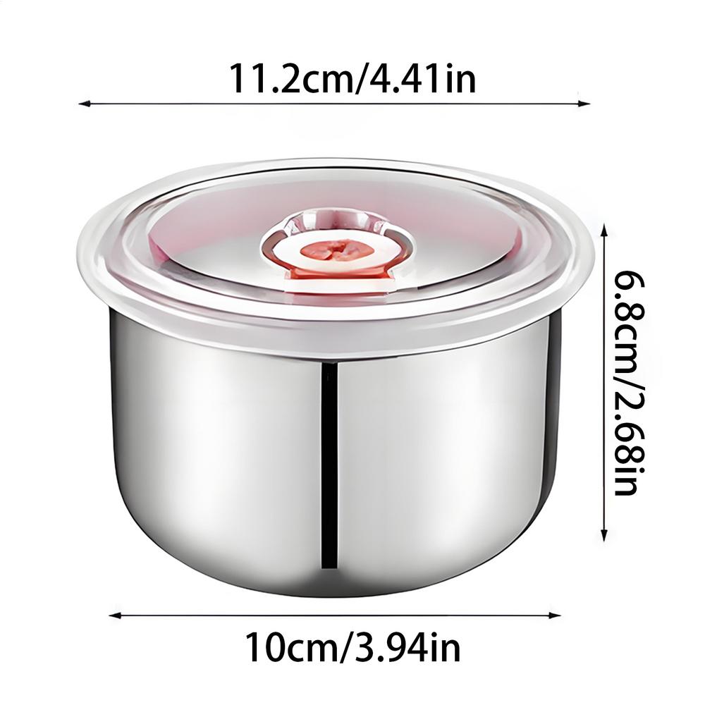 Stainless Steel Snack Containers Metal Toddler Snack Containers With Lids Travel-Friendly Stackable Meal Storage Prep For Small красный