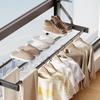 Carbon Steel Retractable Radiator Cloth Airer Wall Mounted Shoes Storage Rack  for Living Room