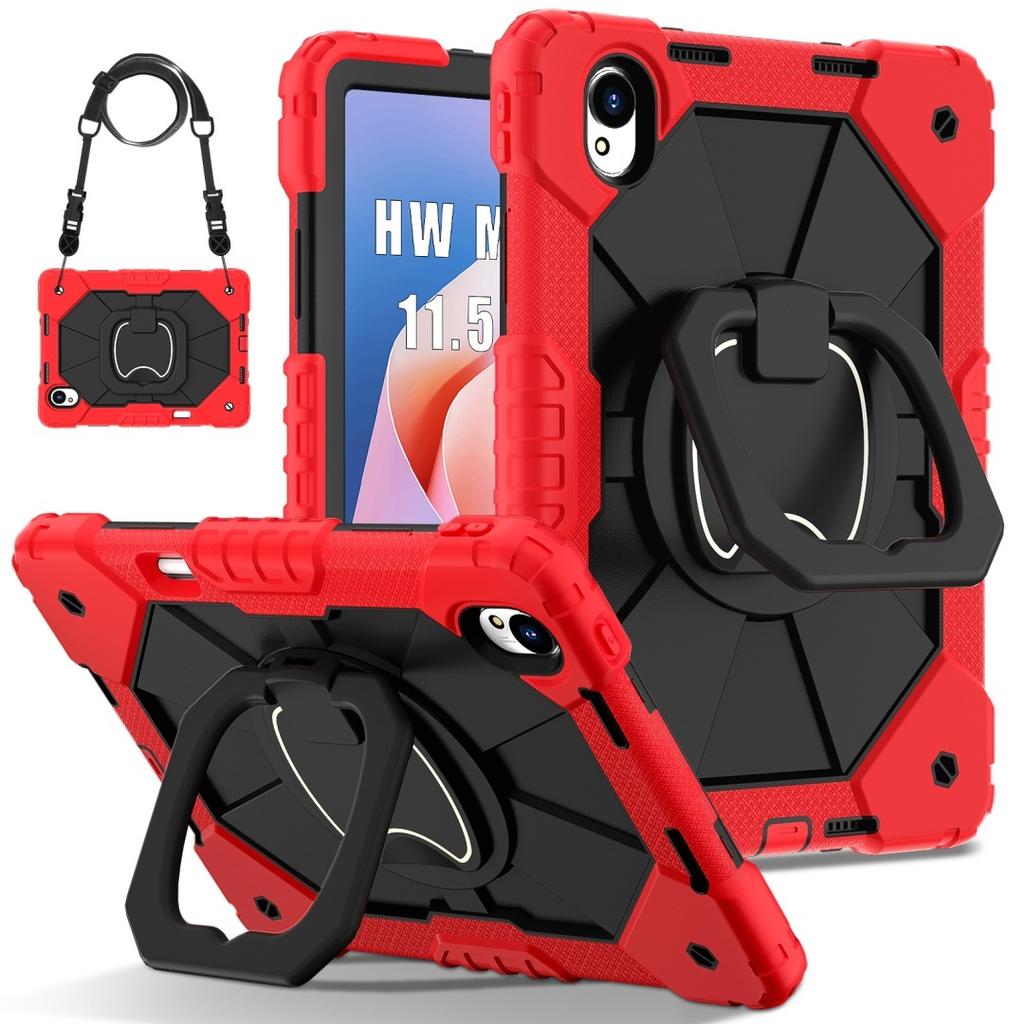 Para Huawei MatePad 11.5 S. Suporte de proteção resistente com rotação de 360° TPU+PC 3 em 1, capa anti-choque para tablets e PC