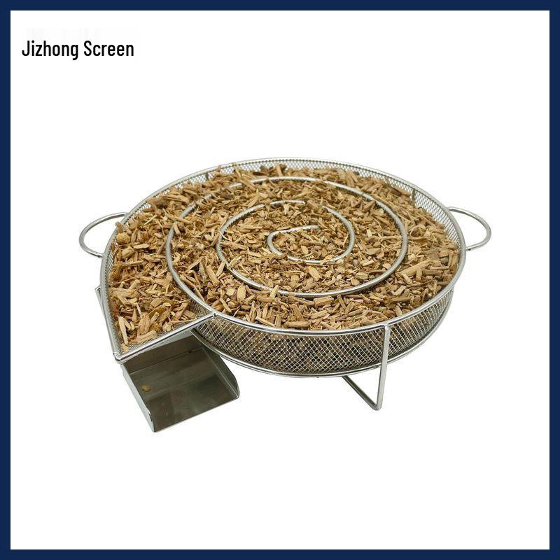 304 Stainless Steel Round Mesh Smoker Basket for BBQ